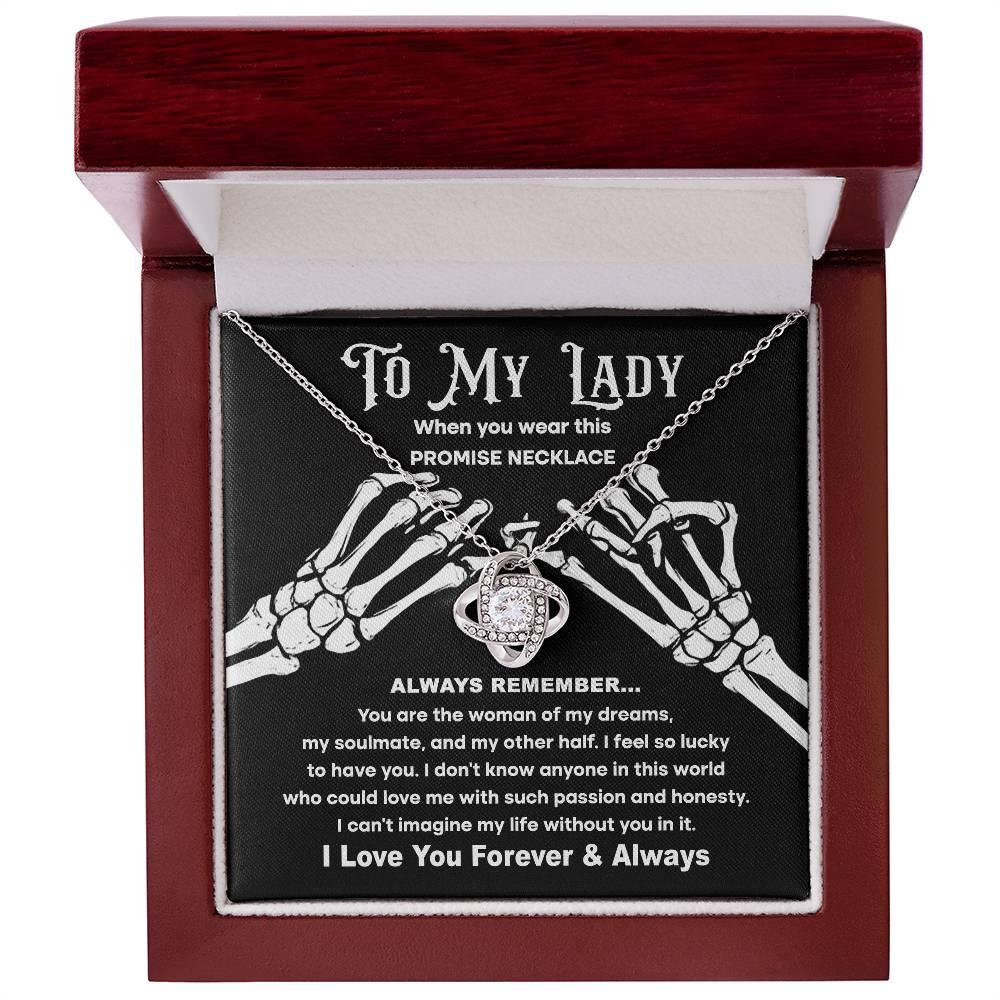 Soulmate Woman of My Dreams Halloween Inspired Love Knot Necklace - Mallard Moon Gift Shop