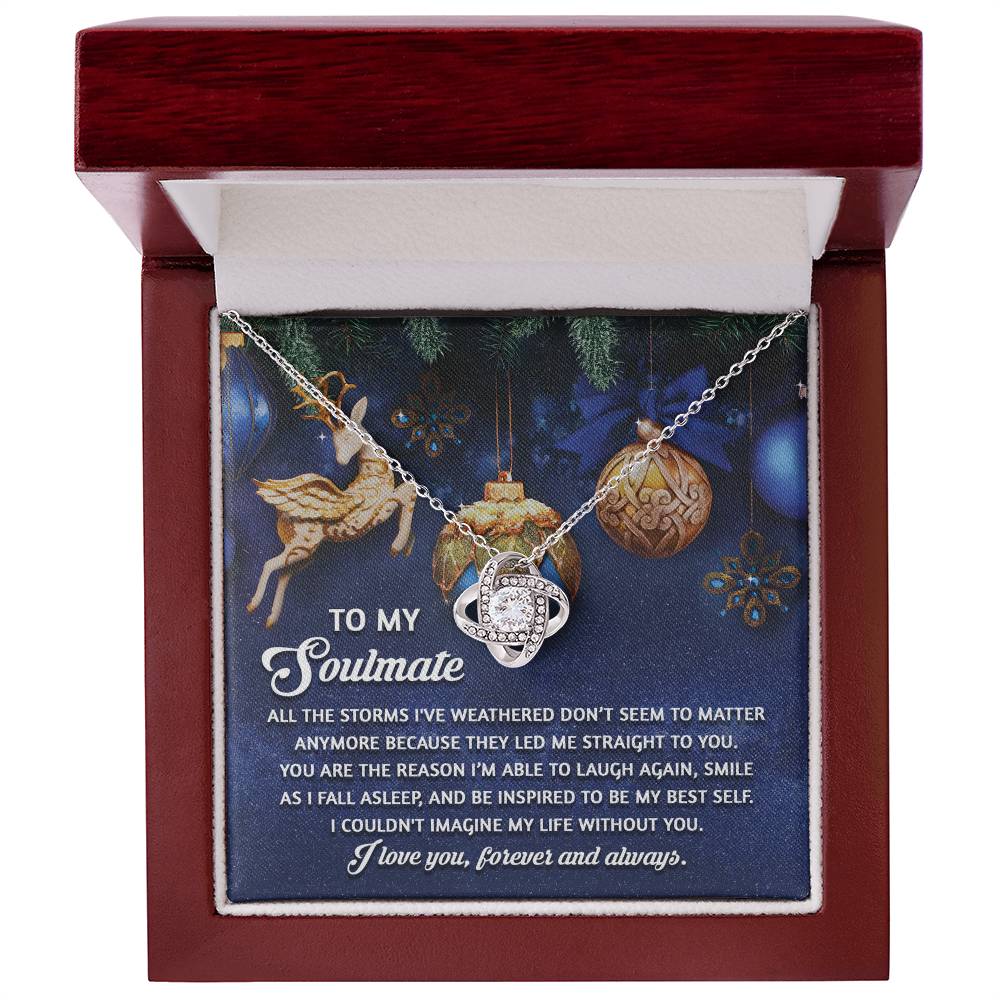 Gift for Soulmate - Straight To You - Love Knot Pendant Necklace - Mallard Moon Gift Shop