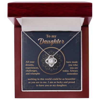 Daughter Gift -All Your Dreams Love Knot Pendant Necklace - Mallard Moon Gift Shop