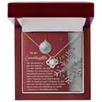 To My Granddaughter – Christmas Love Knot Necklace | “You Are Beautiful, Strong & Loved” Holiday Message Card | Grandparent Gift