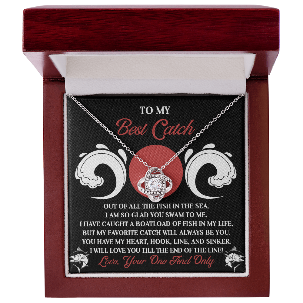 To My Best Catch: Soulmate Love Knot Necklace for the One Who Stole Your Heart - Mallard Moon Gift Shop