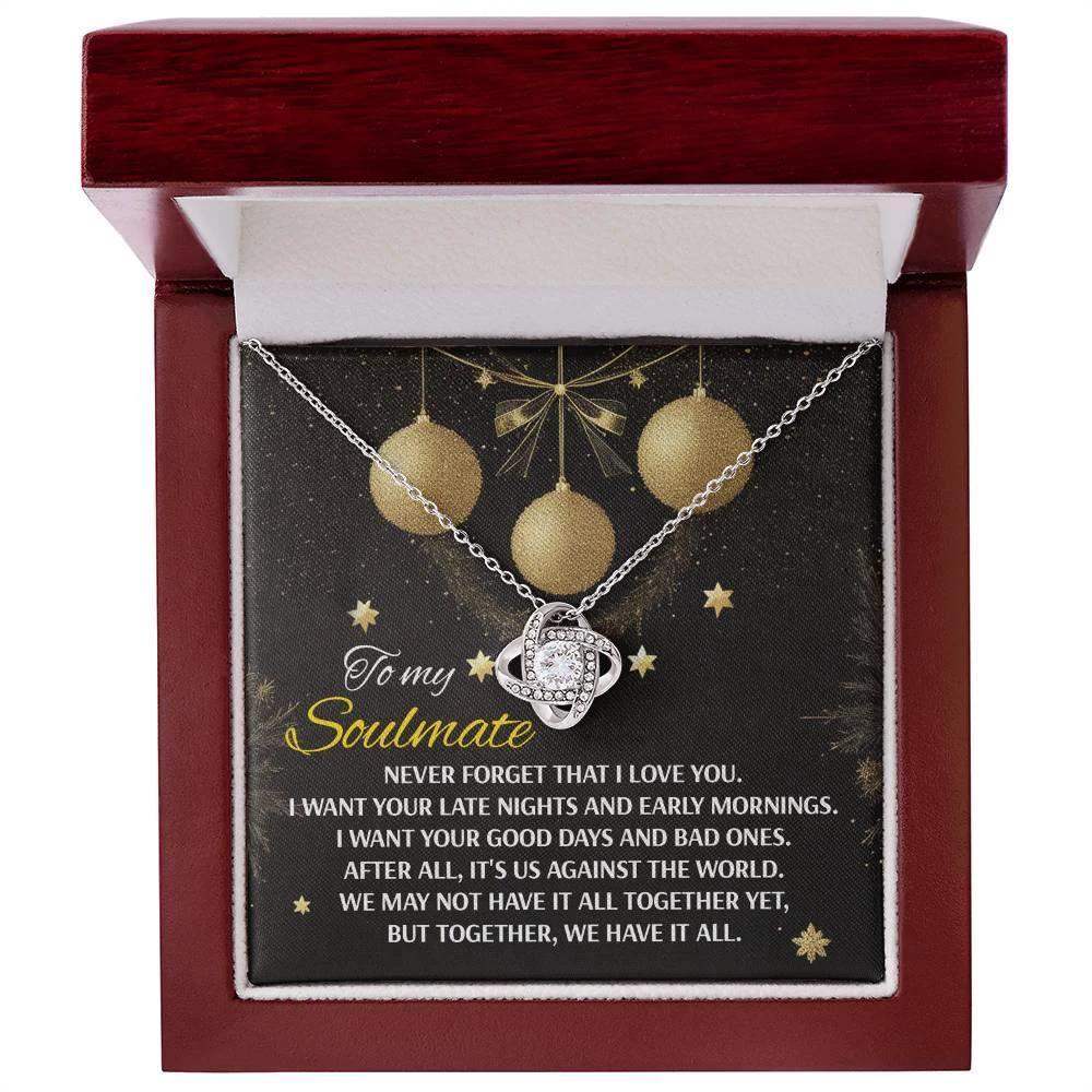 Gift for Soulmate - Have It All - Love Knot Pendant Necklace