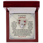Romantic Anniversary, Valentine's Day Gift for Soulmate, Wife, Girlfriend - Laugh With You - Love Knot Pendant Necklace