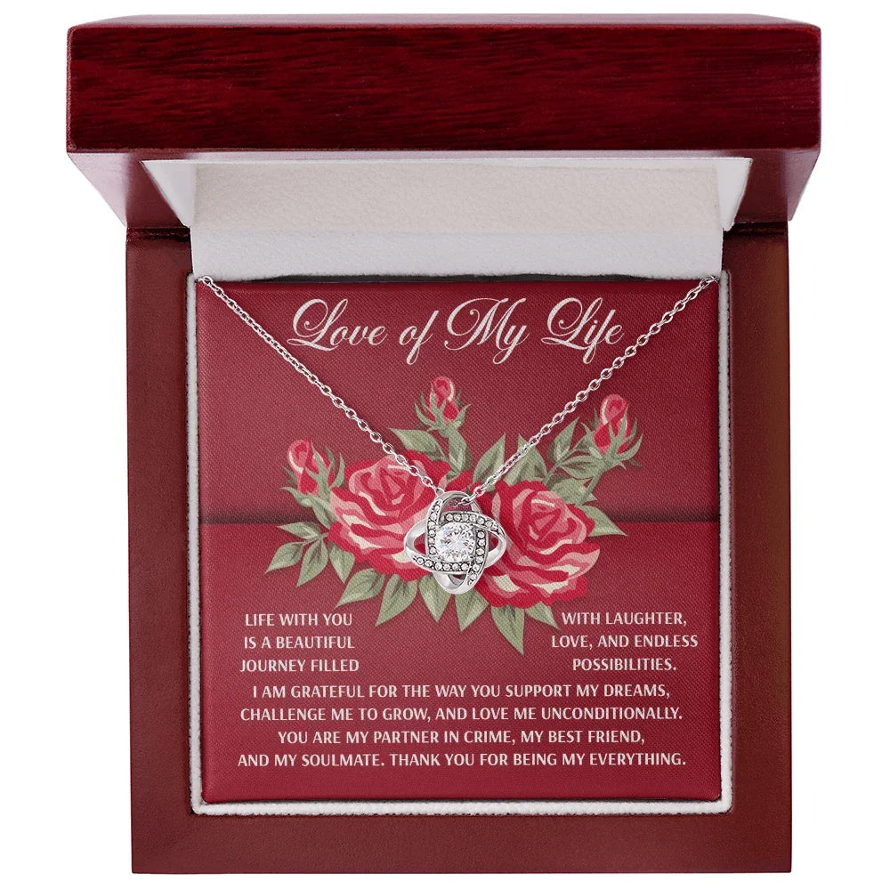 To the Love of My Life – Romantic Soulmate Necklace with Meaningful Message
