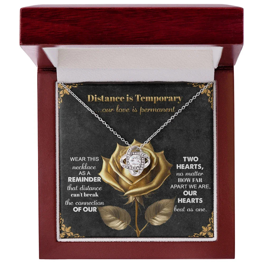 Romantic Necklace with Message Card – The Perfect Gift for Long-Distance Relationships
