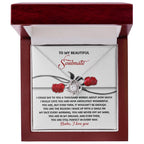 Romantic Anniversary, Valentine's Day Gift for Soulmate, Wife, Girlfriend - Wake Up With a Smile - Love Knot Pendant Necklace