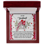 Romantic Gift for Her: Love Knot Necklace with Emotional Soulmate Message