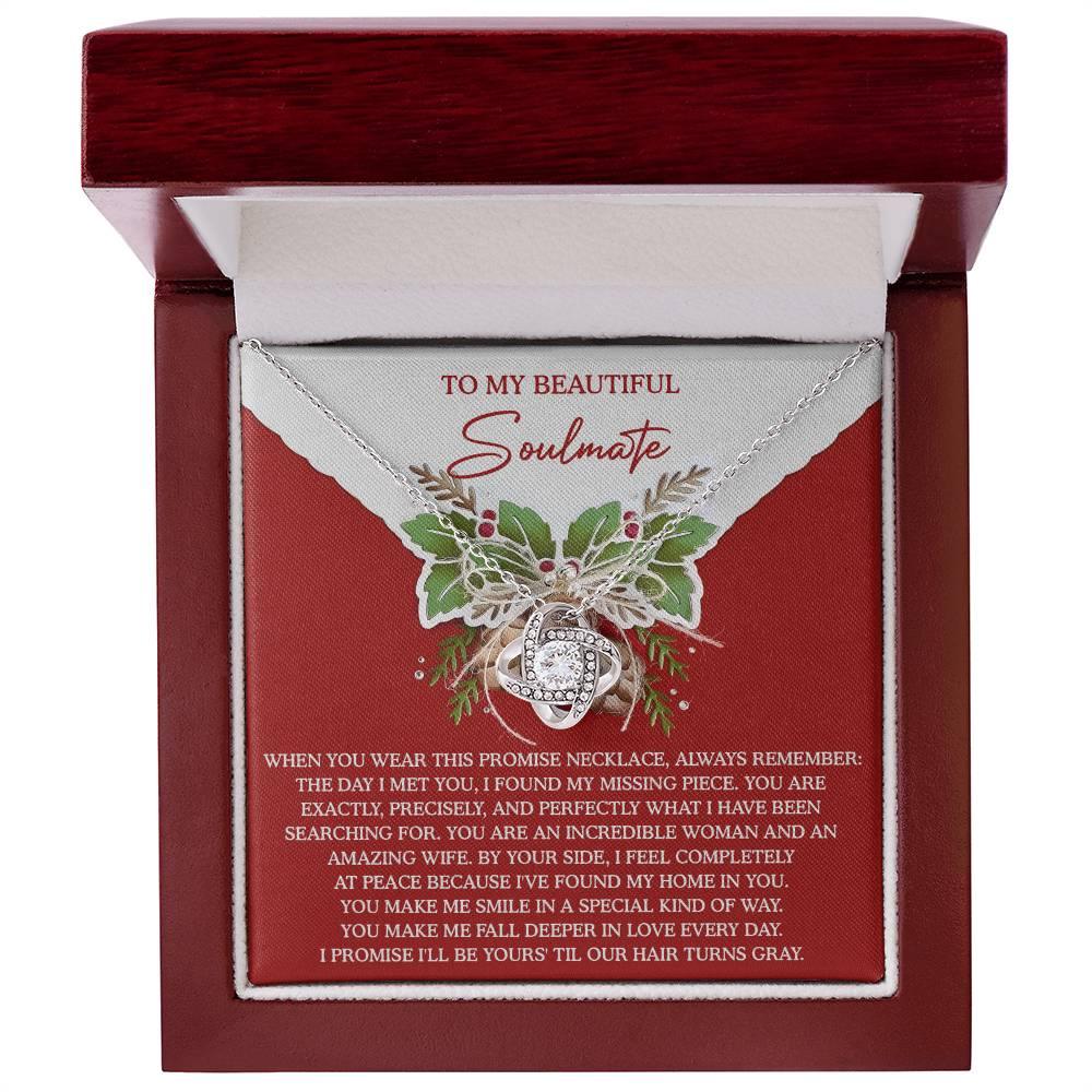 Gift for Soulmate - At Peace - Love Knot Pendant Necklace - Mallard Moon Gift Shop