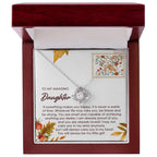 To My Amazing Daughter - Makes You Happy - Love Knot Pendant Necklace