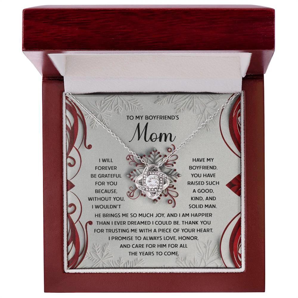 Gift for Boyfriend's Mom - I Could Be - Love Knot Pendant Necklace