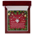Gift for Mom - Christmas Memories - Love Knot Pendant Necklace
