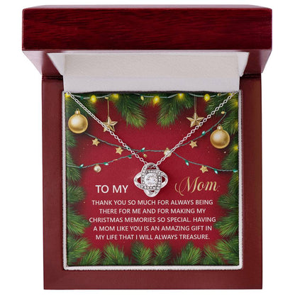 Gift for Mom - Christmas Memories - Love Knot Pendant Necklace - Mallard Moon Gift Shop