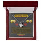 Apology Gift for Girlfriend, Wife, Soulmate - Sorry, Make You Cry - Love Knot Pendant Necklace