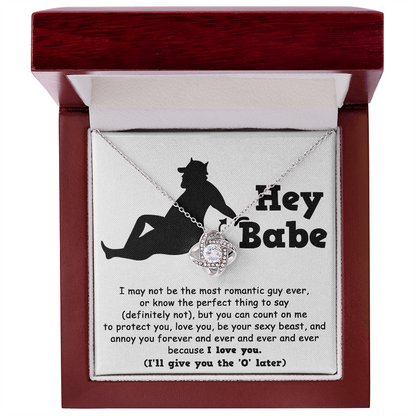 Soulmate Gift from Sexy Beast - Love Knot Necklace - Mallard Moon Gift Shop