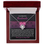 To My Beautiful Soulmate - Love Knot Necklace – A Romantic Gift for Your True Love and Best Friend