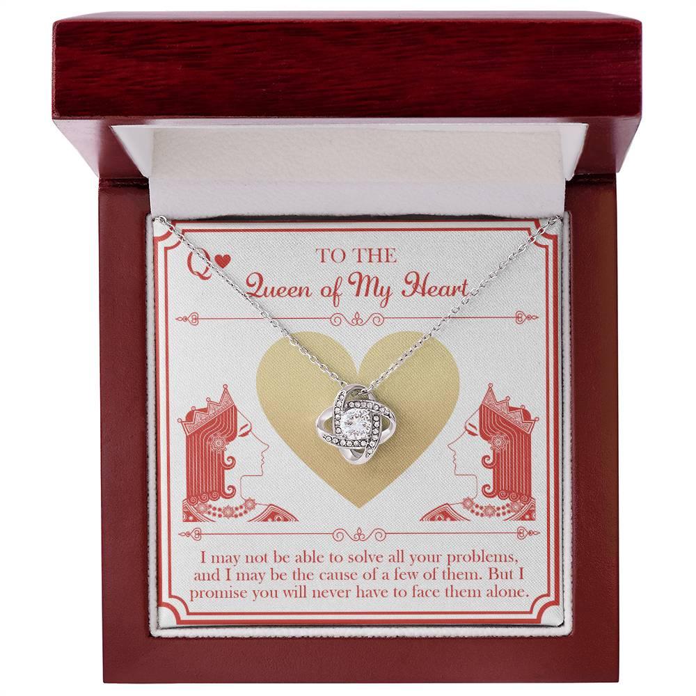 Wife Wedding Day Gift - The Queen - Love Knot Pendant Necklace - Mallard Moon Gift Shop