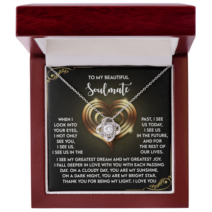 Soulmate Necklace – Celebrate Eternal Love with This Heartfelt Message and Pendant - Mallard Moon Gift Shop