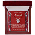 Romantic Anniversary, Valentine's Day Gift for Soulmate, Wife, Girlfriend - The Moment I Met You - Love Knot Pendant Necklace