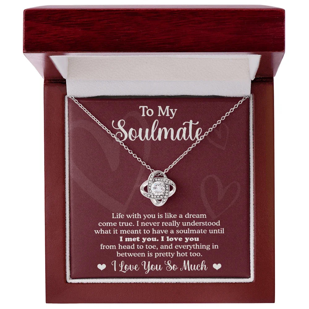 Gift for Soulmate - Life With You Is Like a Dream - Love Knot Necklace