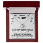 Apology Gift for Girlfriend, Wife, Soulmate - Sorry, Done Better - Love Knot Pendant Necklace