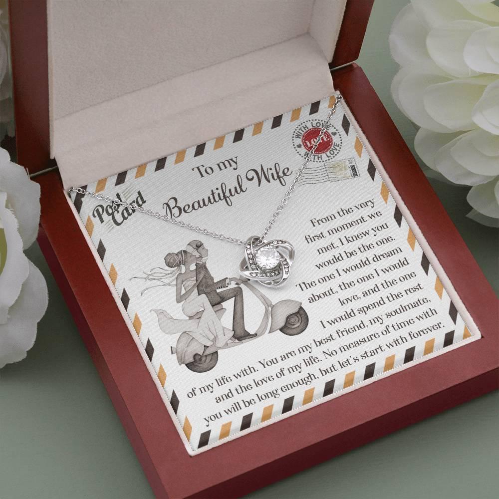 Wife Wedding Gift I Knew You Would-Be The One Love Knot Pendant Necklace - Mallard Moon Gift Shop