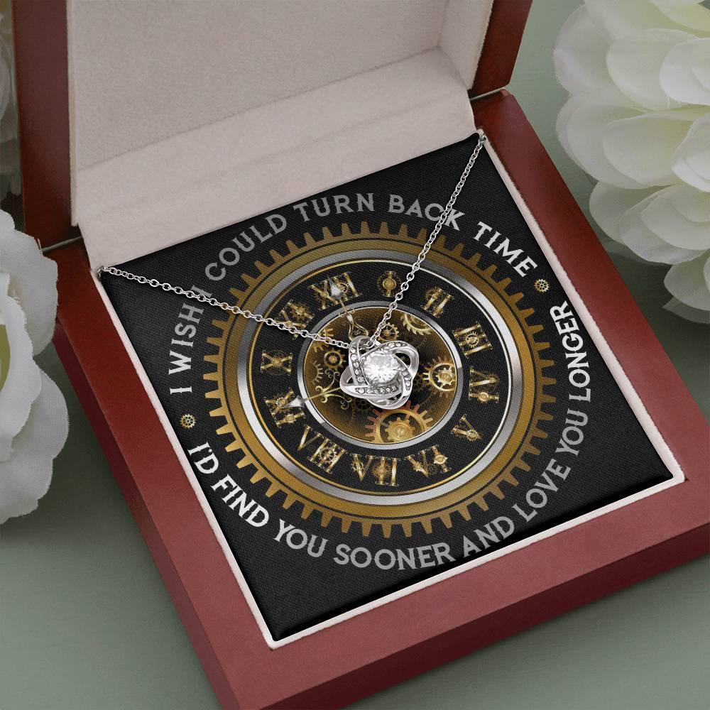 Wife Wedding Day. Anniversary, Birthday Gift - Turn Back Time - Love Knot Pendant Necklace - Mallard Moon Gift Shop