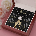 Daughter Gift from Dad - Be My Princess - Love Knot Pendant Necklace