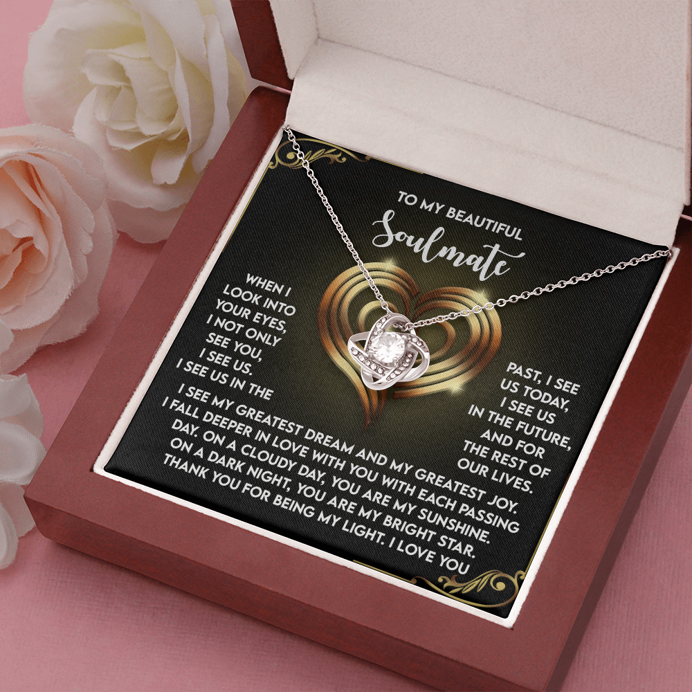 Soulmate Necklace – Celebrate Eternal Love with This Heartfelt Message and Pendant - Mallard Moon Gift Shop