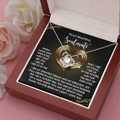 Soulmate Necklace – Celebrate Eternal Love with This Heartfelt Message and Pendant - Mallard Moon Gift Shop