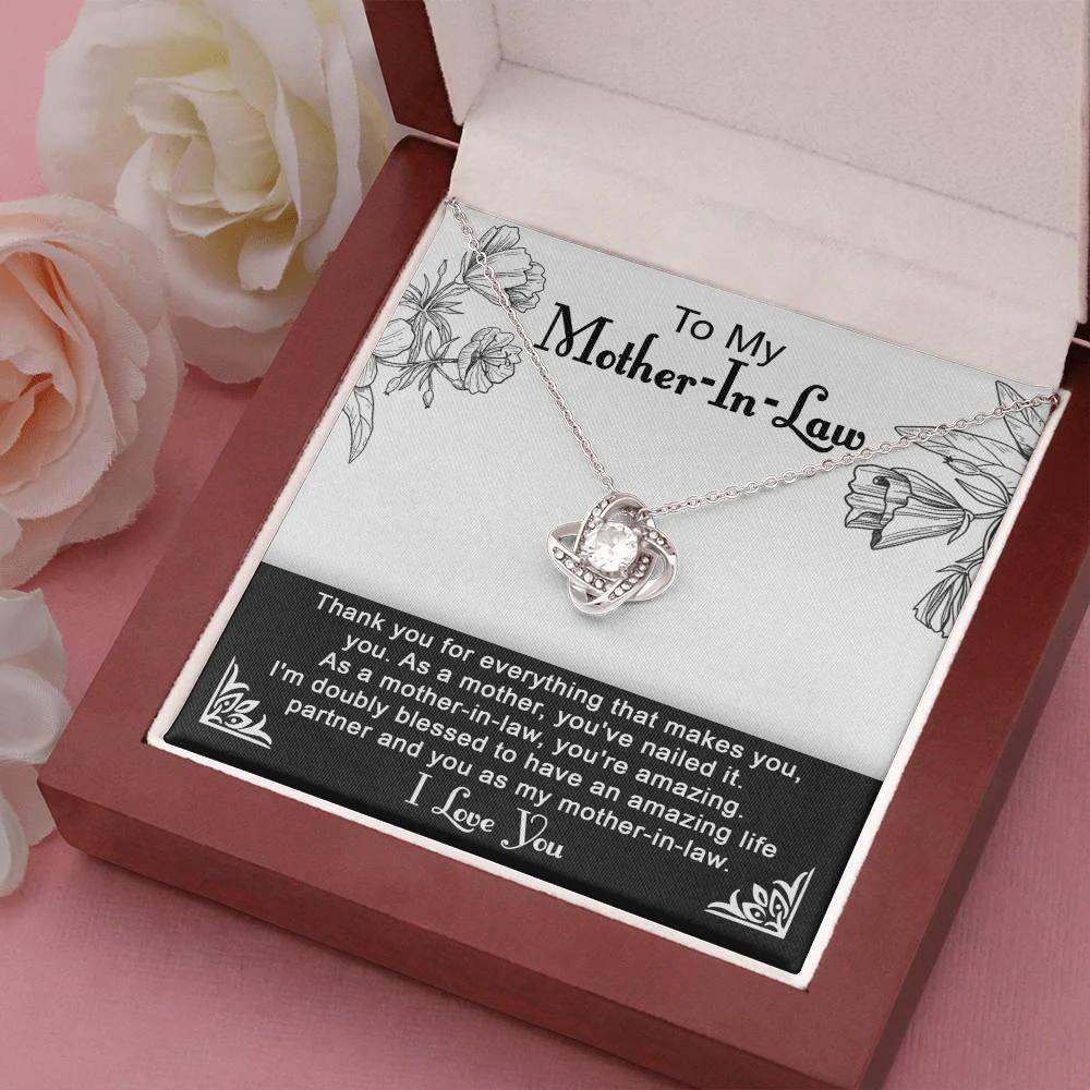 To My Mother-in-Law You Nailed It as a Mother Pendant Necklace