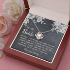 Bride Wedding Day Gift - My Best Friend - Love Knot Pendant Necklace