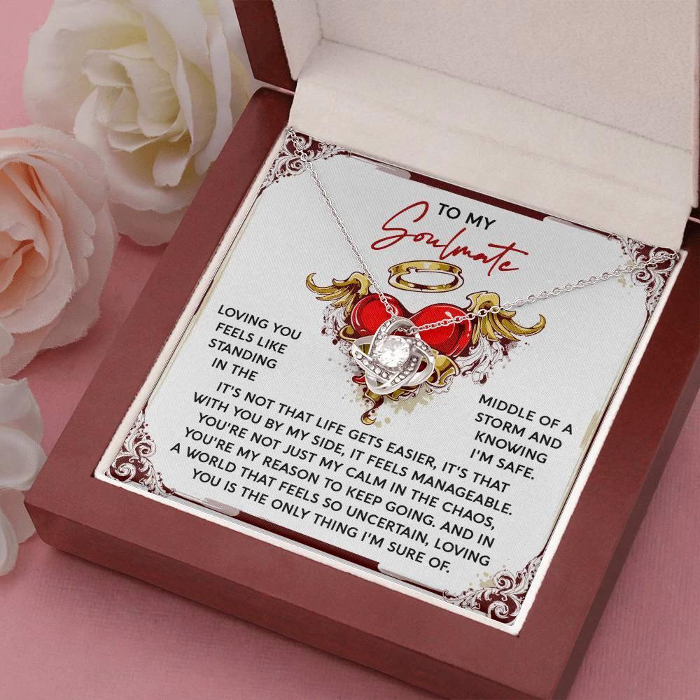 Heartfelt Soulmate Necklace – Celebrate the Calm and Strength She Brings
