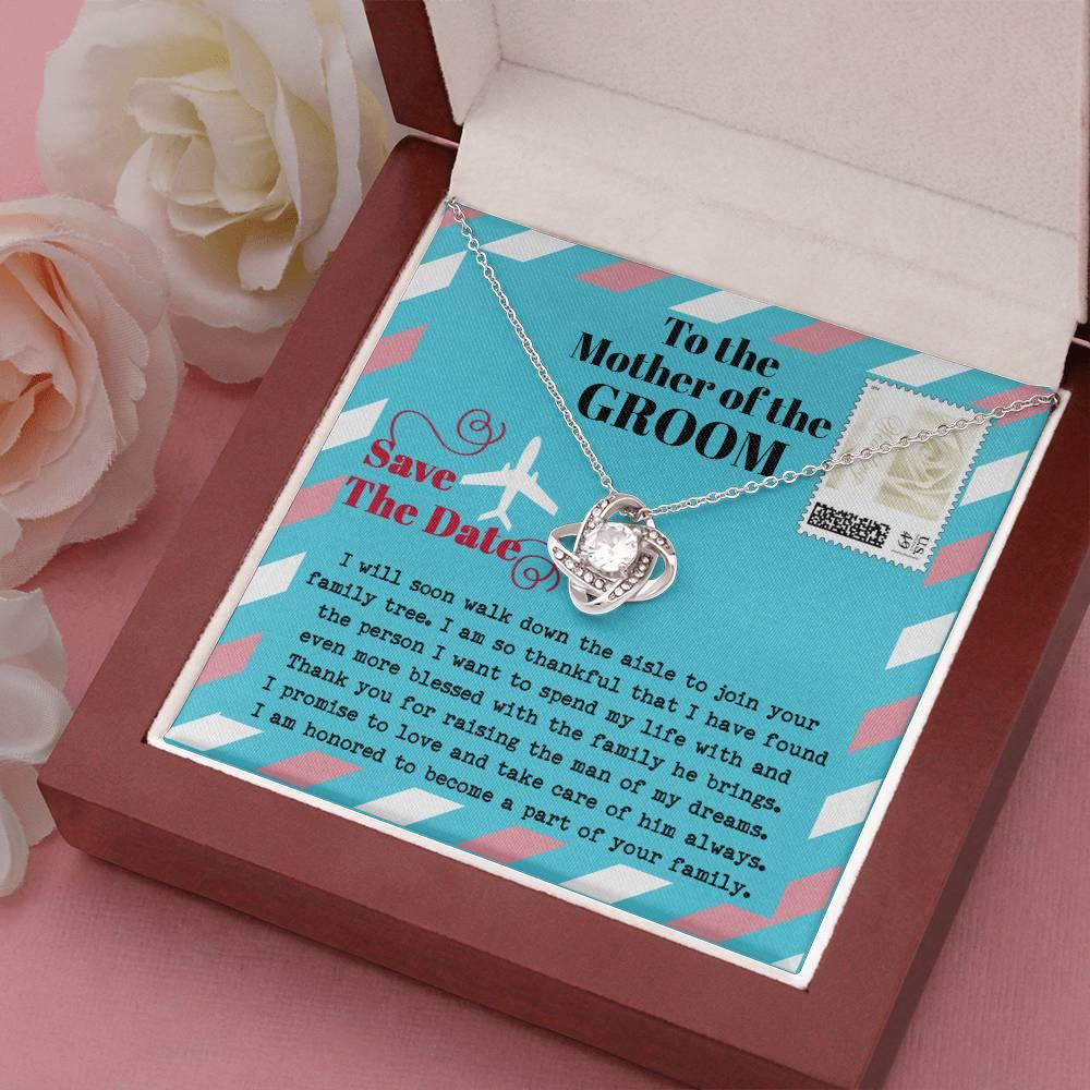 Mother of the Groom Gift Join your Family Tree Love Knot Pendant Necklace - Mallard Moon Gift Shop