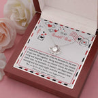 Bride Wedding Day Gift - The Happiest Day - Love Knot Pendant Necklace