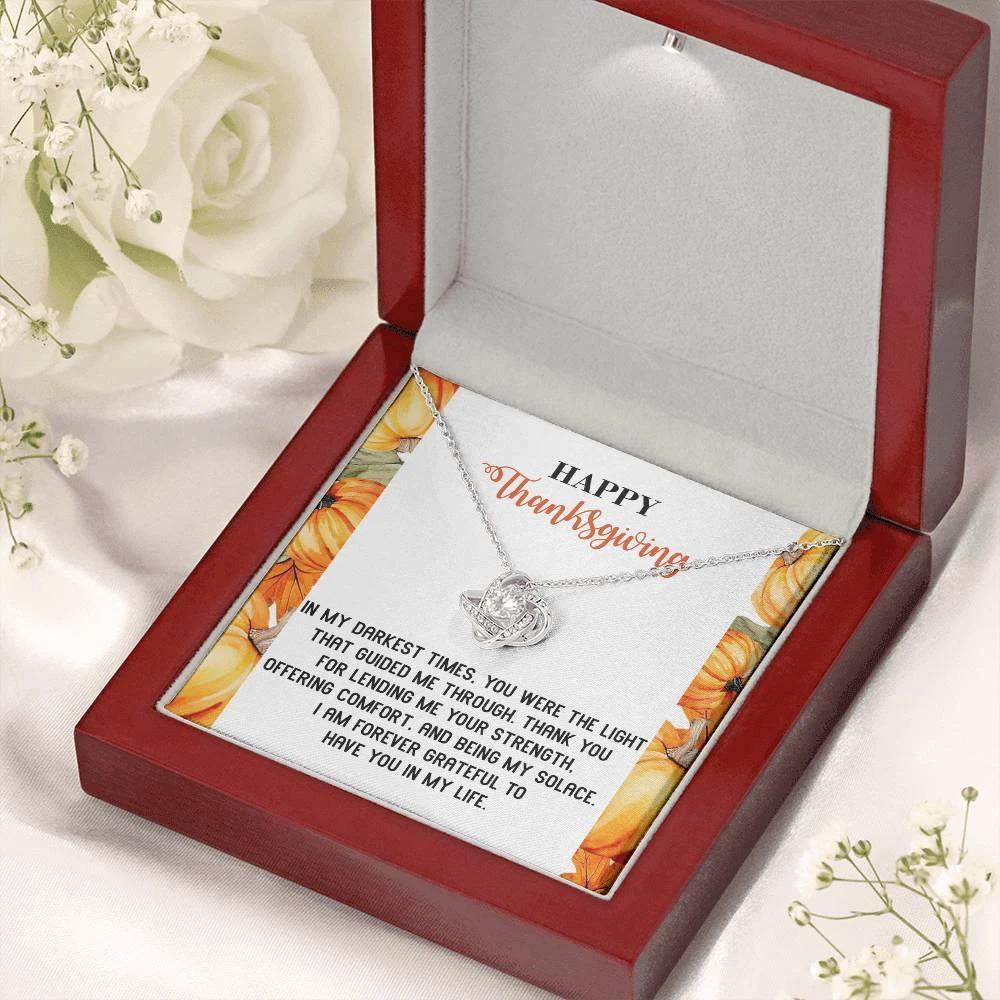 Thanksgiving Gift for Her – “Guided Me Through” Necklace with Message Card | Gratitude Jewelry for Mom, Sister, or Best Friend