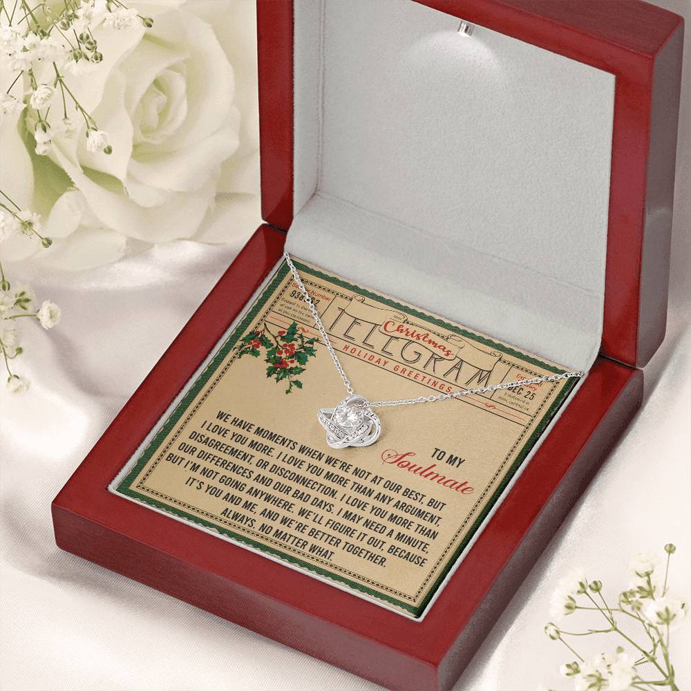 Gift for Soulmate - Better Together - Love Knot Pendant Necklace - Mallard Moon Gift Shop