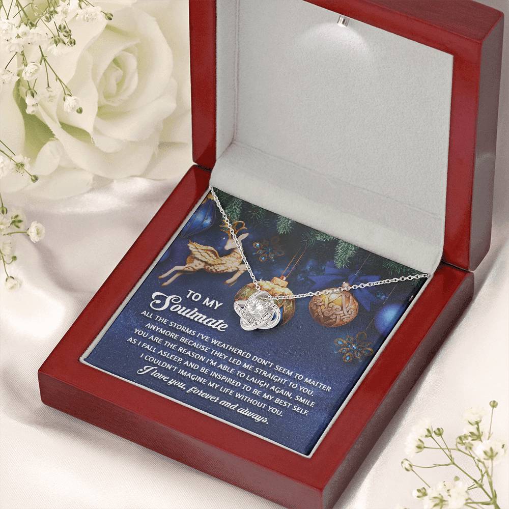 Gift for Soulmate - Straight To You - Love Knot Pendant Necklace - Mallard Moon Gift Shop