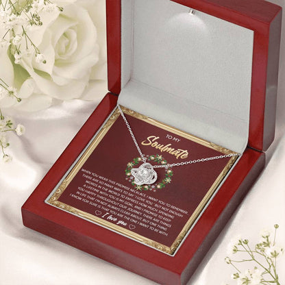 Gift for Soulmate - To Be With - Love Knot Pendant Necklace - Mallard Moon Gift Shop