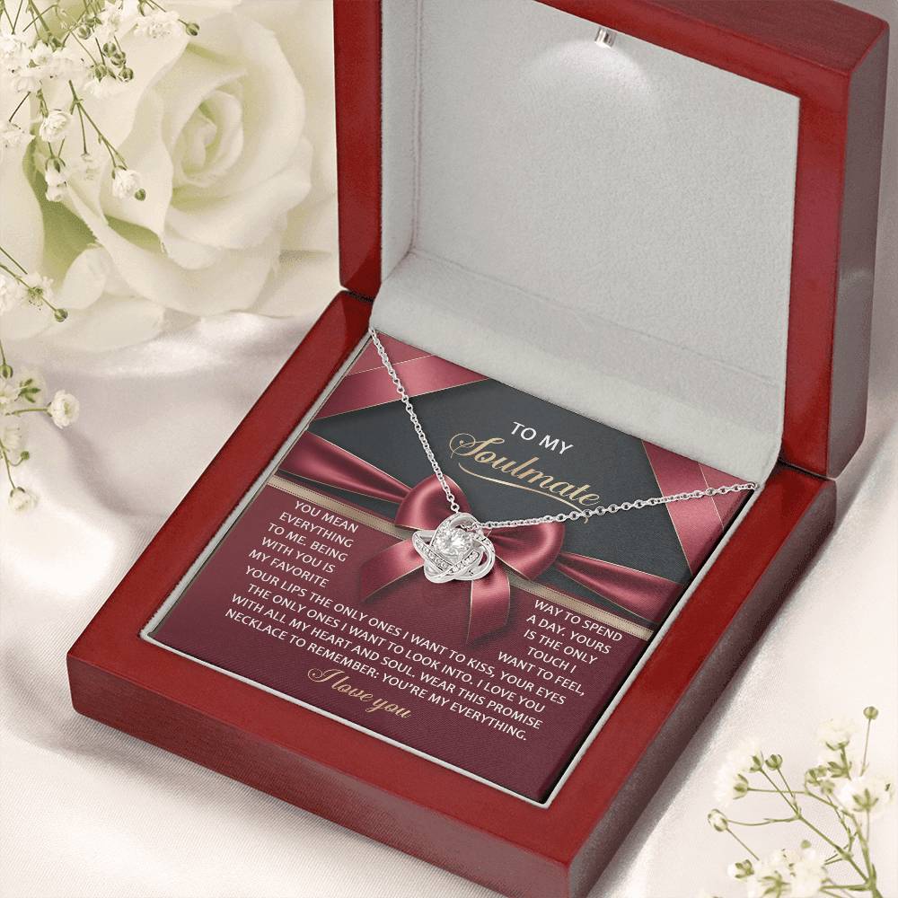 Gift for Soulmate - Heart And Soul - Love Knot Pendant Necklace - Mallard Moon Gift Shop