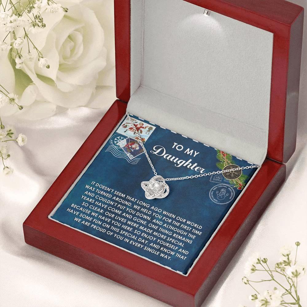 Gift for Daughter - Have You Here - Love Knot Pendant Necklace