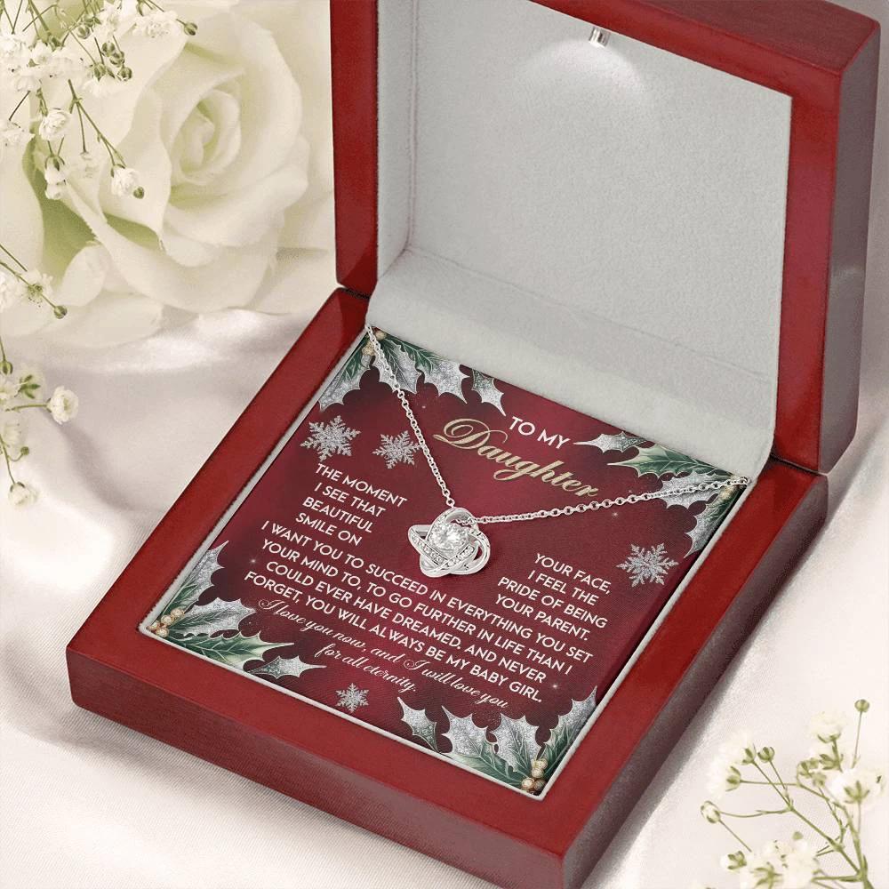 Gift for Daughter - All Eternity - Love Knot Pendant Necklace