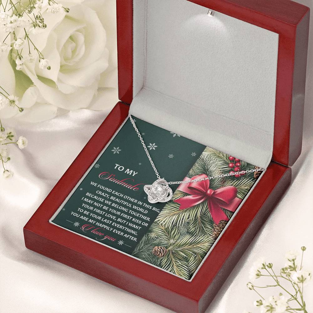 Gift for Soulmate - Beautiful World - Love Knot Pendant Necklace - Mallard Moon Gift Shop