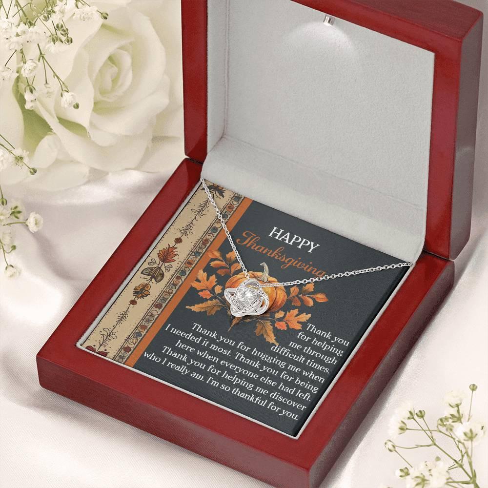 Gift for Thanksgiving - I Really Am - Love Knot Pendant Necklace - Mallard Moon Gift Shop
