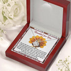 Thanksgiving Gift for Her – “Into My Heart” Love Knot Necklace with Message Card | Heartfelt Gift of Gratitude