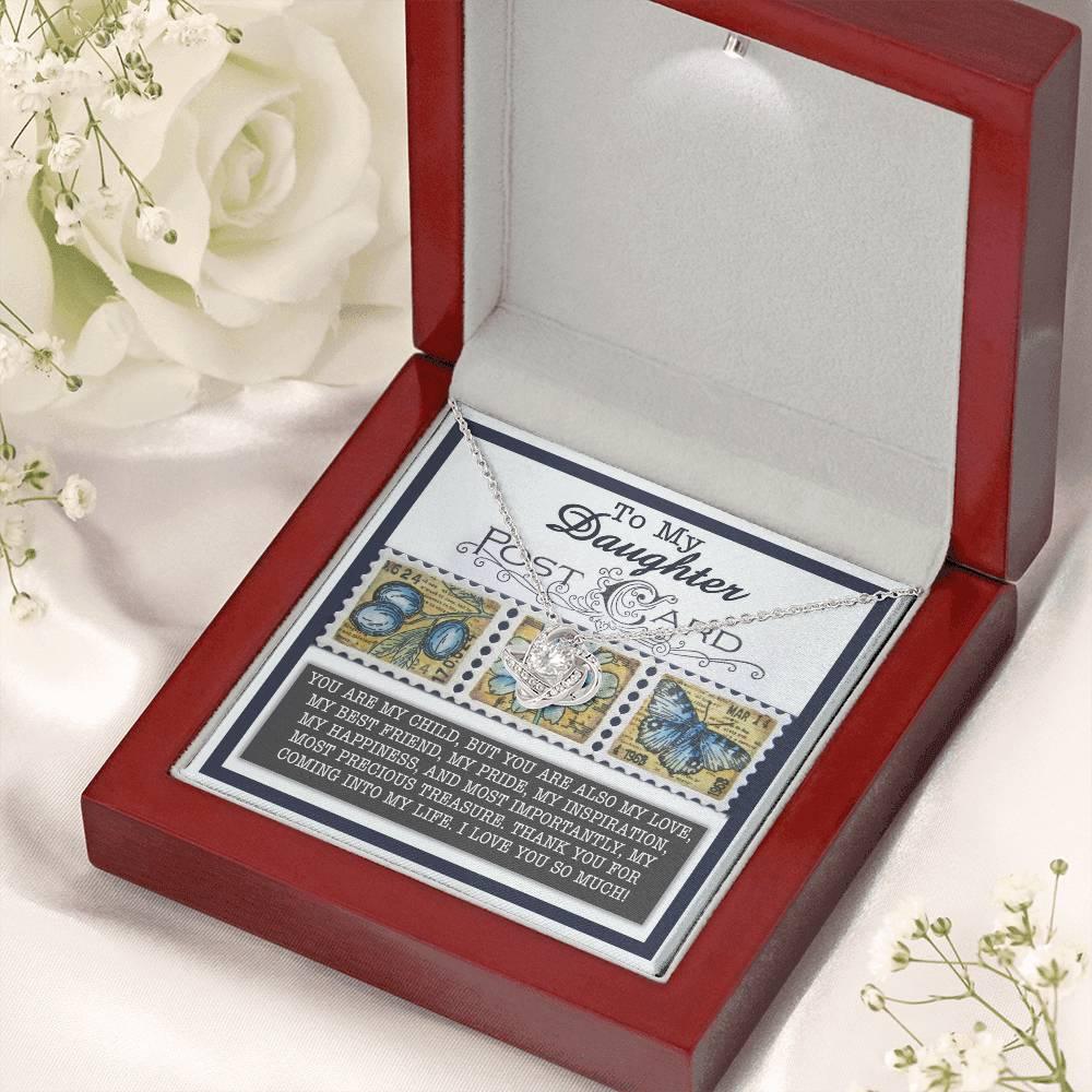 Gift for Daughter - Precious Treasure - Love Knot Pendant Necklace - Mallard Moon Gift Shop