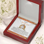 Thanksgiving Gift for Her – “In My Life” Love Knot Necklace with Message Card | Heartfelt Gratitude Gift for Mom, Friend, or Mentor