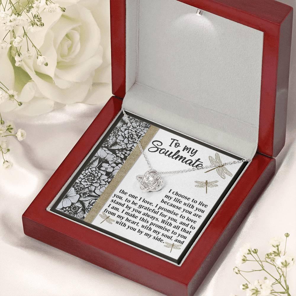 Gift for Soulmate - Make This Promise - Love Knot Pendant Necklace - Mallard Moon Gift Shop