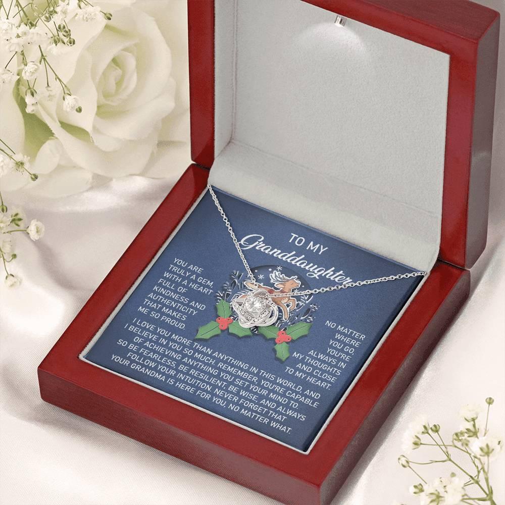Gift for Granddaughter - Here For You - Love Knot Pendant Necklace - Mallard Moon Gift Shop
