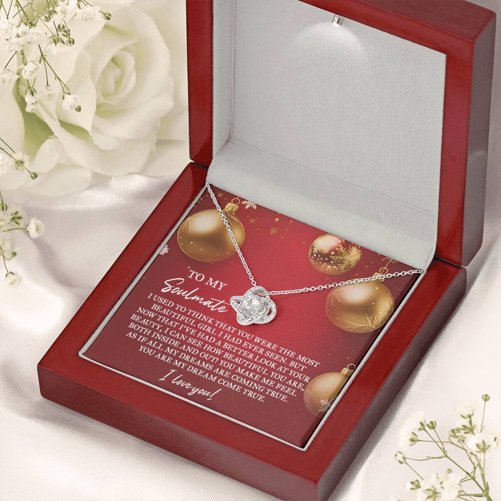 Gift for Soulmate - Your Beauty - Love Knot Pendant Necklace - Mallard Moon Gift Shop