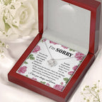 Apology Gift for Girlfriend, Wife, Soulmate-Sorry, Your Forgiveness-Love Knot Pendant Necklace